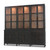 Madrone 12 Door Display Cabinet w/ Glass Shelves and LED Lights - Size: 252H x 264W x 51D (cm) - Craftsman style