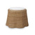 Newport Scalloped Rattan Round Small Ottoman w/ Cushion - Size: 50H x 56W x 56D (cm) - Hamptons style Living Room furniture Newport Scalloped Rattan Round Small Ottoman w/ Cushion - Size: 50H x 56W x 56D (cm) - Hamptons style Living Room furniture