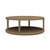 Cohan Round Coffee Table w/ Wood Shelf - Size: 45H x 122W x 122D (cm) - Mid-Century Modern style Cohan Round Coffee Table w/ Wood Shelf - Size: 45H x 122W x 122D (cm) - Mid-Century Modern style