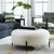 Arles Large Plush White Ottoman - Size: 46H x 102W x 102D (cm) - Contemporary style Arles Large Plush White Ottoman - Size: 46H x 102W x 102D (cm) - Contemporary style