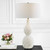 Twisted Swirl White Table Lamp - Size: 81H x 46W x 46D (cm) - Contemporary style