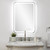 Crofton Lighted Nickel Vanity Mirror - Size: 82H x 57W x 5D (cm) - Contemporary style Crofton Lighted Nickel Vanity Mirror - Size: 82H x 57W x 5D (cm) - Contemporary style