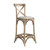 Bentwood Counter Stool - Natural Oak w/ Linen Seat - French Provincial style