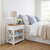 Xavier Large Side Table w/ Shelf - White - Hamptons style