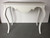 Classique Console Table Short - Architectural White Light Distressed - Size: 85H x 100W x 45D (cm) - French Provincial style