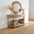 Belleville Bobbin Curved Console - Weathered Oak - HL601#105