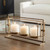 Wenman Gold Triple Candleholder - Size: 20H x 44W x 10D (cm) - Mid-Century Modern style