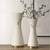 Ridgeline White Vases S/2 - Size: 46H x 16W x 16D (cm) - Mid-Century Modern style