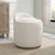 Swirl Swivel Sheepskin Ottoman - Size: 61H x 53W x 53D (cm) - Contemporary style