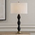 Threefold Black Stone Table Lamp - Size: 76H x 41W x 41D (cm) - Mid-Century Modern style