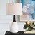 Fralin White Table Lamp - Size: 78H x 43W x 43D (cm) - Contemporary style