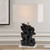 Basalt Black Stone Table Lamp - Size: 69H x 43W x 25D (cm) - Mid-Century Modern style