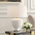 Maisie White Table Lamp - Size: 60H x 46W x 46D (cm) - Contemporary style
