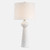 Sonata Textured White Table Lamp - Size: 91H x 46W x 46D (cm) - Contemporary style