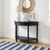 Belleville Bobbin Curved Console Small - Black Oak - French Provincial style