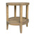 Portland Round Timber Side Table - Dark Oak - Contemporary style