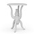 Darby Side Table - True White - Size: 67H x 50W x 50D (cm) - French Provincial style
