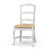 Provincial Dining Chair with Rattan Rush Seat - True White Provincial Dining Chair with Rattan Rush Seat - True White