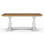 Provincial Trestle Dining Table 180cm - Architectural White / Antique French Oak - Size: 76H x 180W x 80D (cm) - French Provincial style Provincial Trestle Dining Table 180cm - Architectural White / Antique French Oak - Size: 76H x 180W x 80D (cm) - French Provincial style