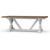 Hamptons X-Base Dining Table 210cm - True White / Straw Wash - Size: 76H x 213W x 102D (cm) - French Provincial style Hamptons X-Base Dining Table 210cm - True White / Straw Wash - Size: 76H x 213W x 102D (cm) - French Provincial style