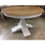 Provincial Round Trestle Dining Table 120cm - Architectural White / Antique French Oak - Size: 76H x 122W x 122D (cm) - French Provincial style