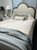 Chloe Upholstered Bed Queen - Dark Walnut / Truffle - Size: 163H x 216W x 162D (cm) - Boho Chic style Chloe Upholstered Bed Queen - Dark Walnut / Truffle - Size: 163H x 216W x 162D (cm) - Boho Chic style