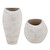 Inara Indoor-Outdoor White Vases Set/2 - Size: 24H x 24W x 36D (cm) - Contemporary style Inara Indoor-Outdoor White Vases Set/2 - Size: 24H x 24W x 36D (cm) - Contemporary style