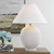 Rocio Ceramic White Table Lamp - Size: 64H x 48W x 48D (cm) - Contemporary style
