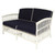Miami 2.5 Seat Rattan Sofa - White/Blue - Boho Chic style