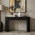 Hammond Black Oak Console Table With Drawers - Mid-Century Modern style