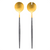 Cutipol Goa Salad Set - Matte Gold Black Handle