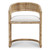 Hampton Rattan Dining Chair - Rattan Natural / Arctic Fabric - Coastal style Hampton Rattan Dining Chair - Rattan Natural / Arctic Fabric - Coastal style