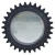Gear Wall Mirror - Distressed Black - Industrial style