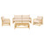 Kailani 4-Pc Outdoor Lounge Set W/Cover - Light Bamboo - Resort style Kailani 4-Pc Outdoor Lounge Set W/Cover - Light Bamboo - Resort style