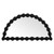Bolan Halfmoon Mirror - Black - Boho Chic style