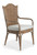 Amara Scalloped Back Carver/Dining Chair - Mud Grey - N136-RATG-MG Amara Scalloped Back Carver/Dining Chair - Mud Grey - N136-RATG-MG
