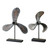 Propellers Rust Sculptures - S/2 Contemporary style Sculpture Decor Propellers Rust Sculptures - S/2 Contemporary style Sculpture Decor