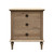Bordeaux 3 Drawer Bedside - Weathered Oak - French Provincial style Bordeaux 3 Drawer Bedside - Weathered Oak - French Provincial style