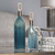 Annabella Teal Glass Bottles - S/2 - Size: 48H x 10W x 7D (cm) - Contemporary style