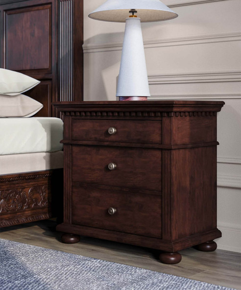 Charleston Nightstand Bedside - Size: 81H x 86W x 48D (cm)
