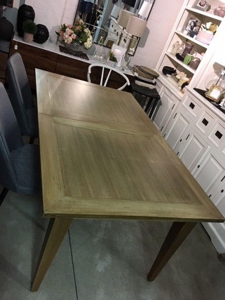 Eton Extension Dining Table - Antique French Oak - Size: 76H x 220W x 100D (cm) - Craftsman style