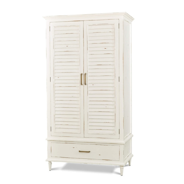 Sawyer Wardrobe W/Shutter Door - Size: 210H x 115W x 64D (cm) - Hamptons style