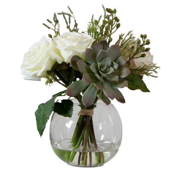 Belmonte Floral Bouquet & Vase Contemporary style Botanical Decor