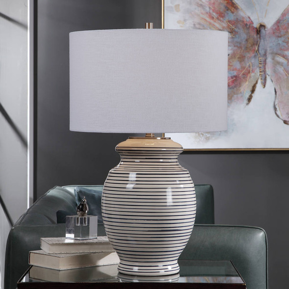 Marisa Off White Table Lamp - Size: 71H x 46W x 46D (cm) - Contemporary style