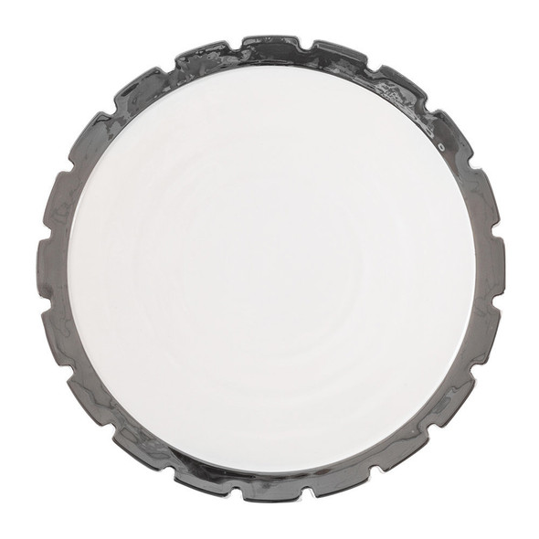 Dinner Plate - Machine - Silver