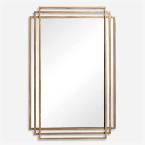 Amherst Brushed Gold Mirror Coastal style Wall Mirror Decor