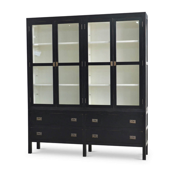 Kagu 4 Door Cabinet - Size: 229H x 198W x 41D (cm) - Mid-Century Modern style