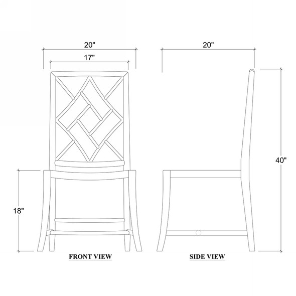 Farringdon Dining Chair - Solid Timber Oriental style Dining Room furniture
