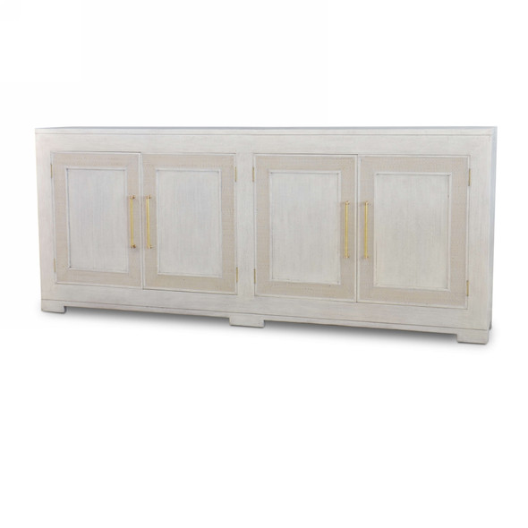Fleet 4 Door Sideboard w/ Rattan - Solid Timber Mid-Century Modern style Dining Room furniture