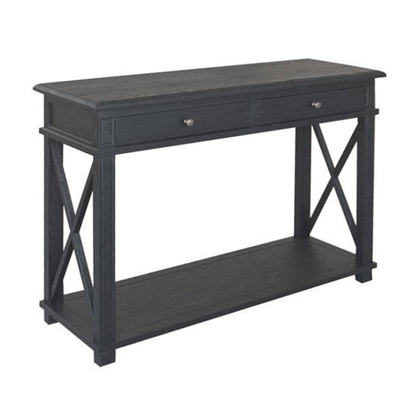Xavier Console Table Small - Black Oak Living Room Furniture - HL541-110-107